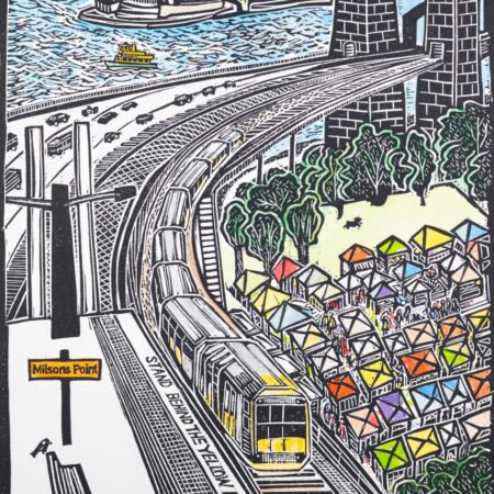Milsons Point Original Linocut Print