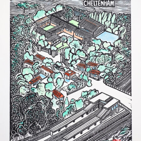 Cheltenham Original Linocut Print