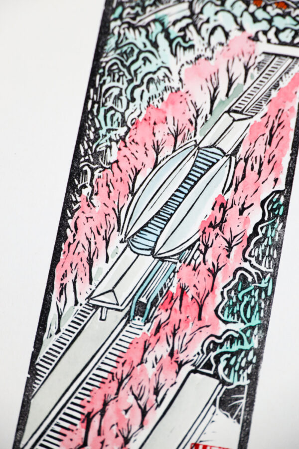 Cherrybrook Metro Station Original Linocut Print