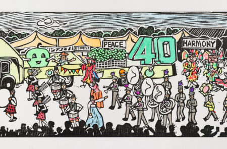 Granny Smith Festival Original Linocut Print