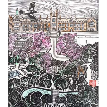 The Univeristy of Sydney Original Linocut Print