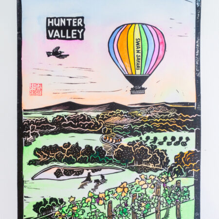 Hunter Valley Original Linocut Print